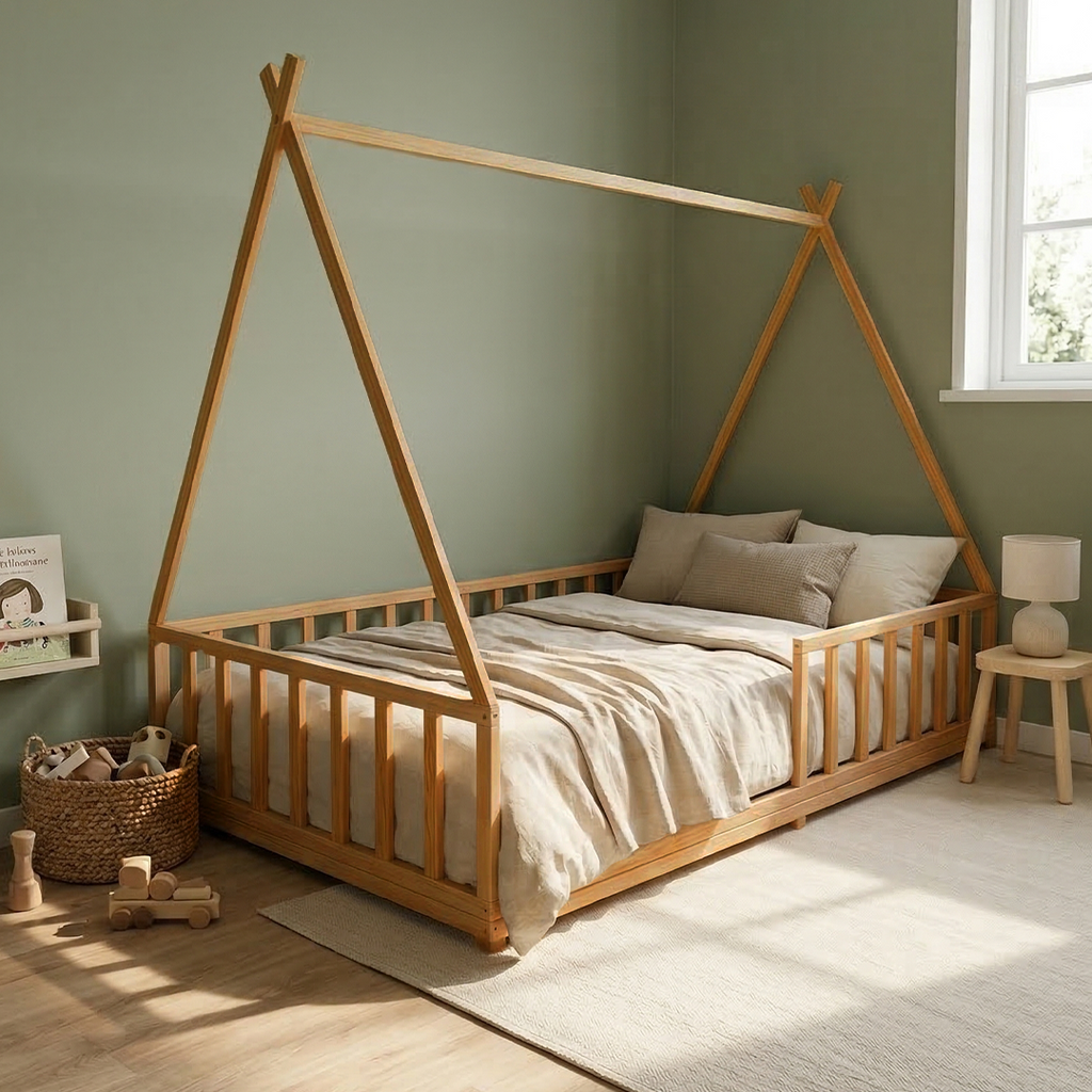Cama Cercadinho com Cabaninha