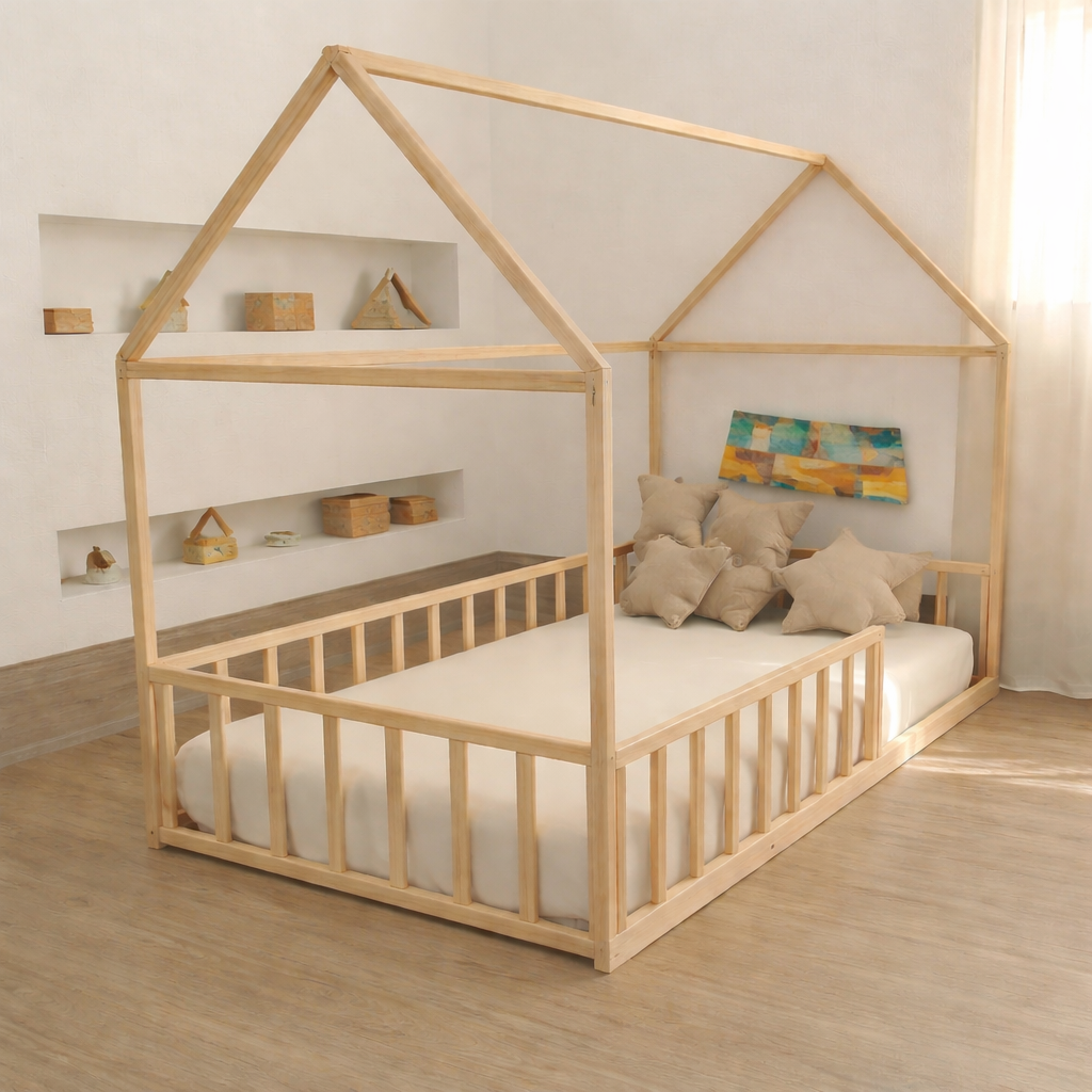 Cama Casinha - Pinho Natural