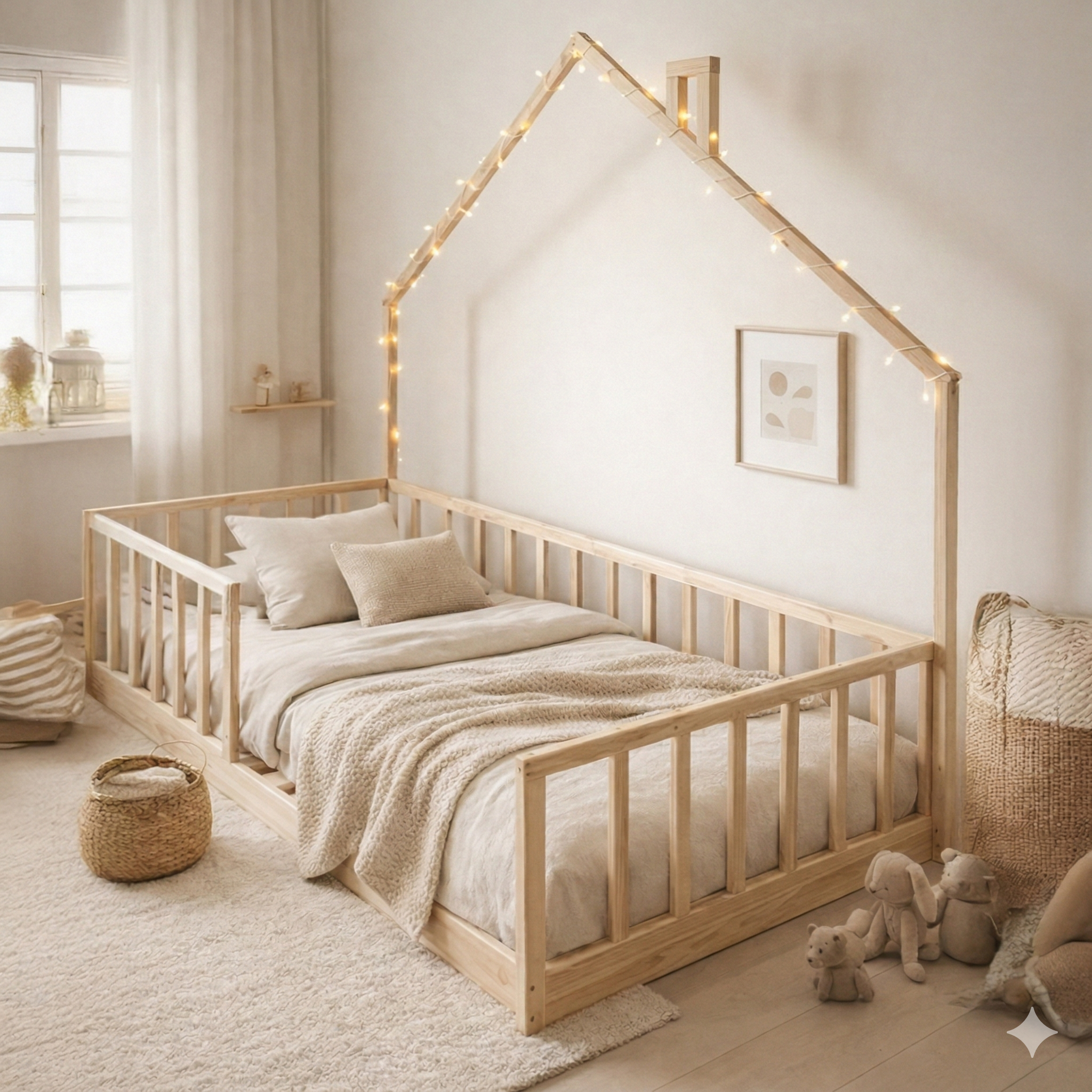 Cama Casinha Klin - Pinho Natural